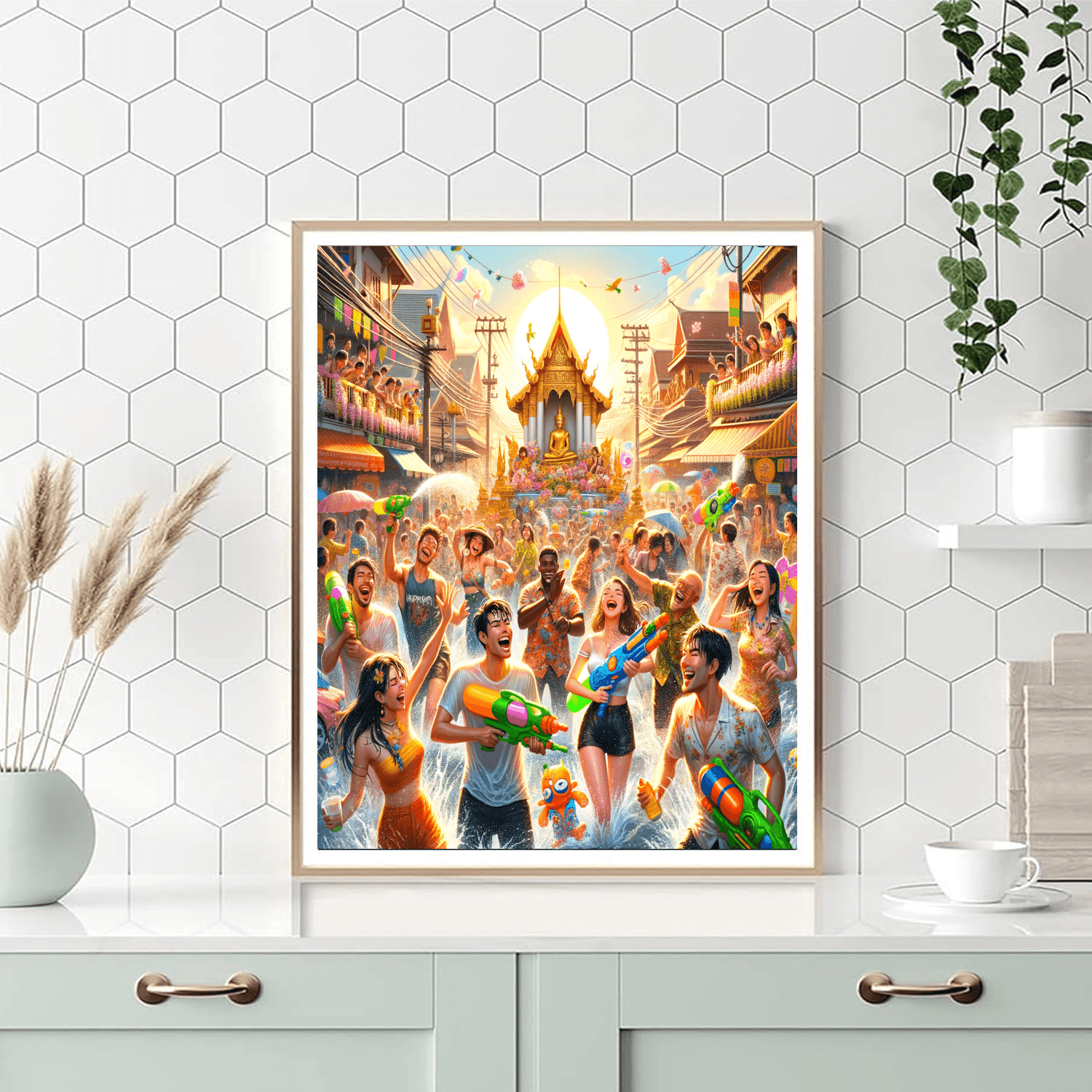 Songkran Festival - Thailand Paint By Numbers Art