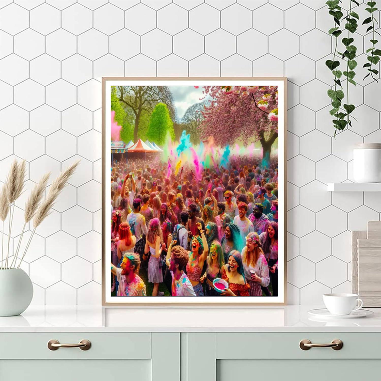 Festival Of Colors - Festival De Colores - Mexico Numbered Painting Kits