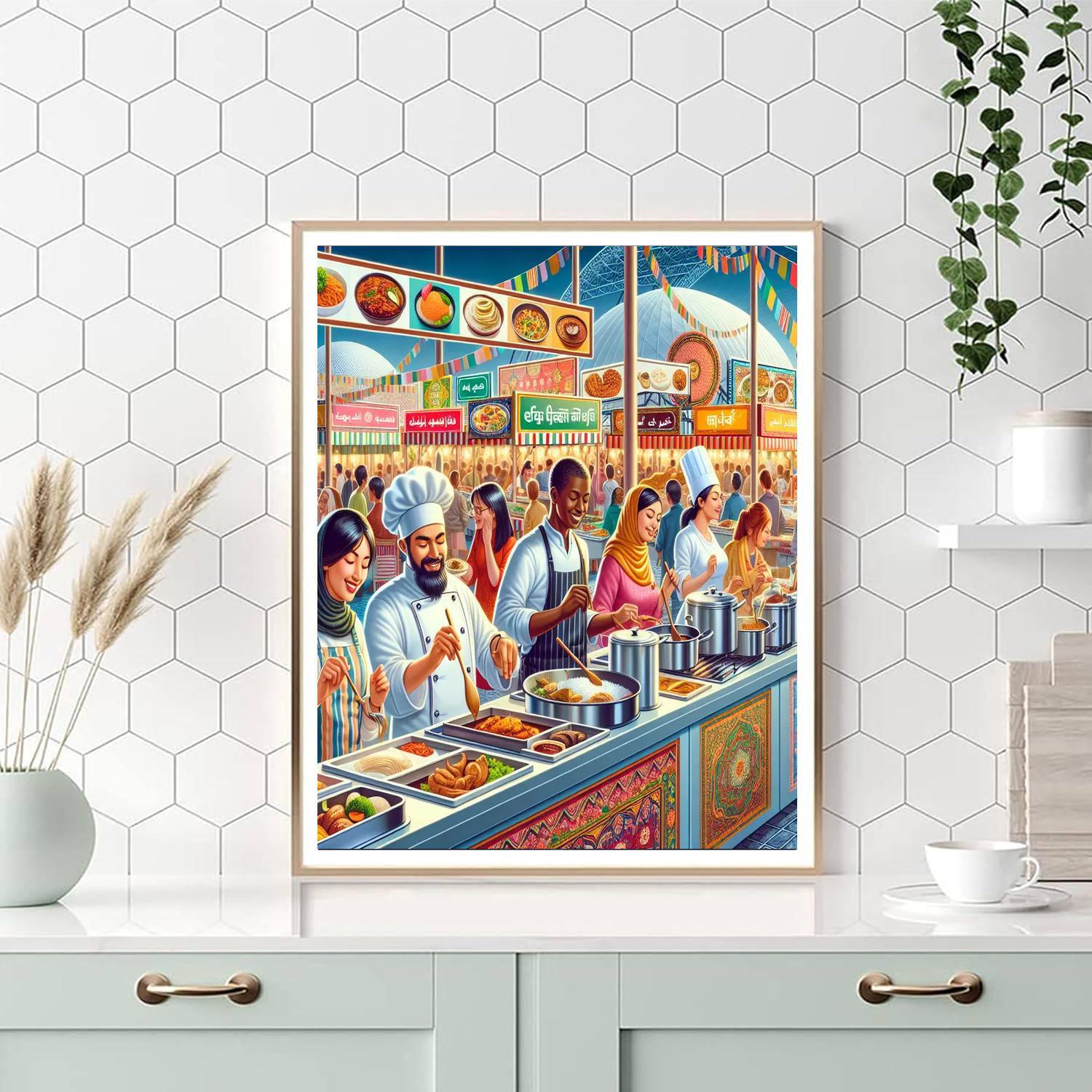 World Food Festival Number Painting