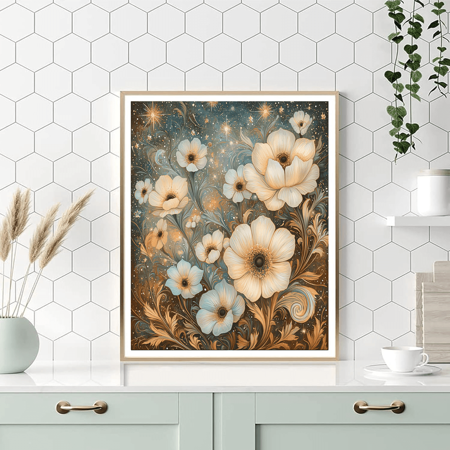 Klimt Inspired Celestial Blooms - DIY Painting By Numbers Kit