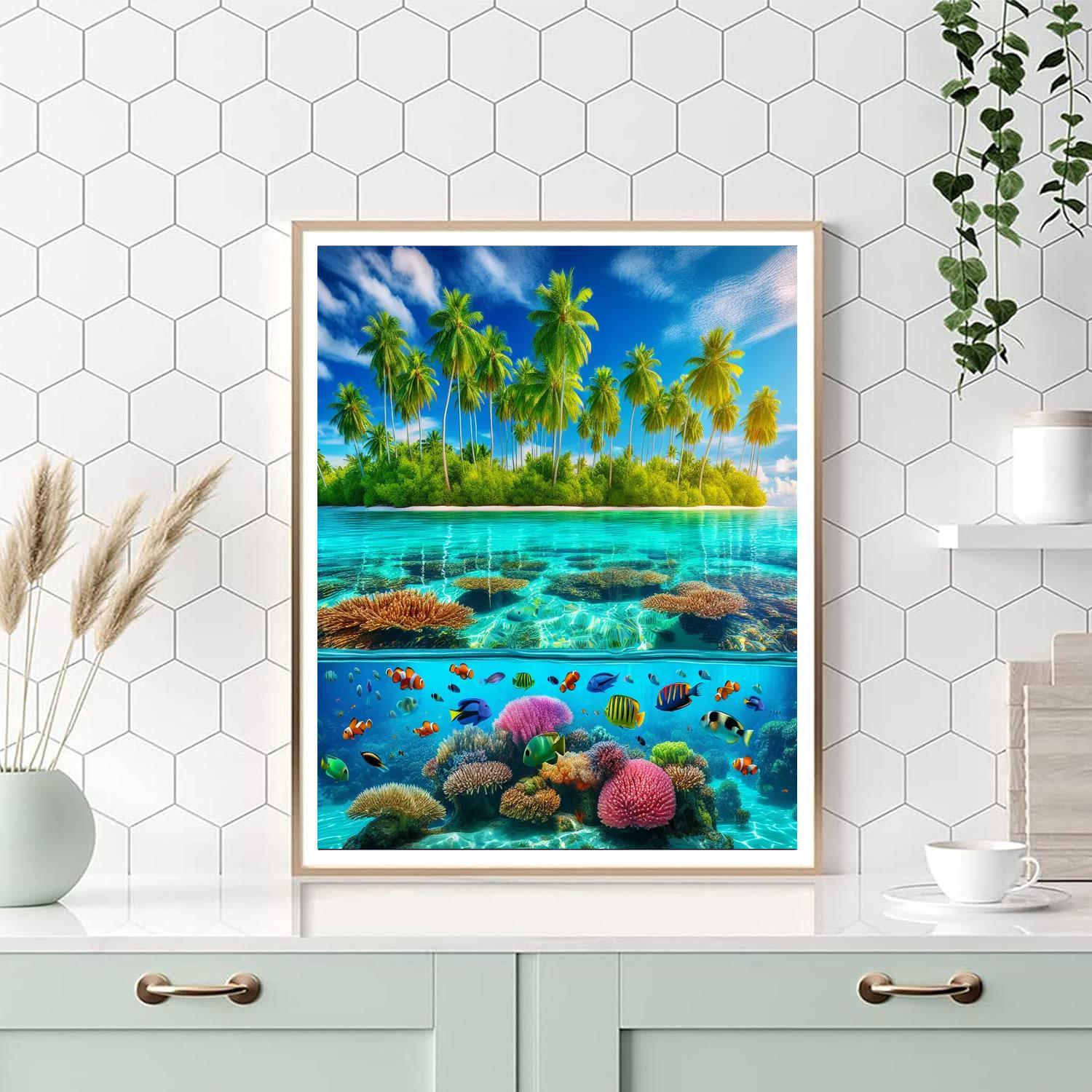 Enchanted Tropical Lagoon Painting By Numbers Kit