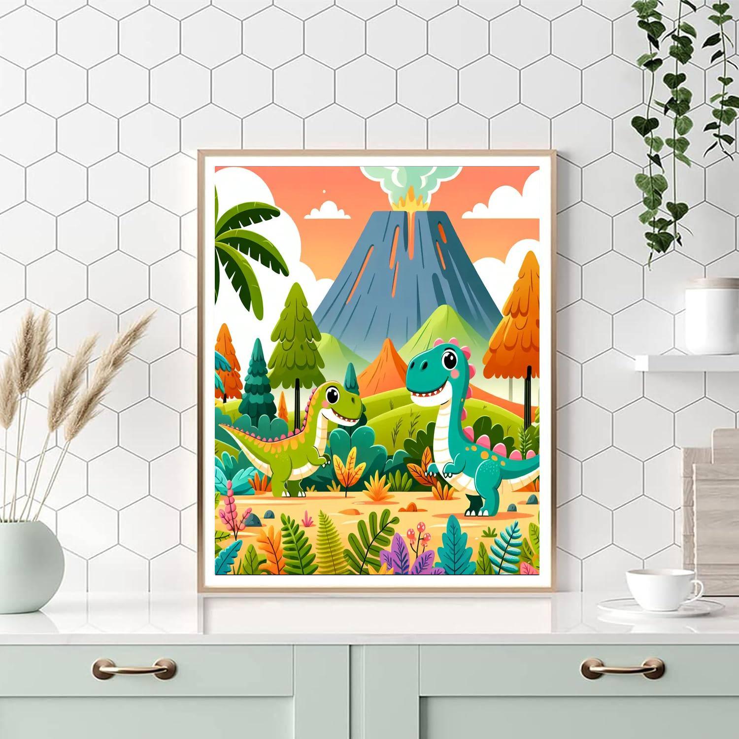 Creative Dinosaur Discovery Painting Number Kit