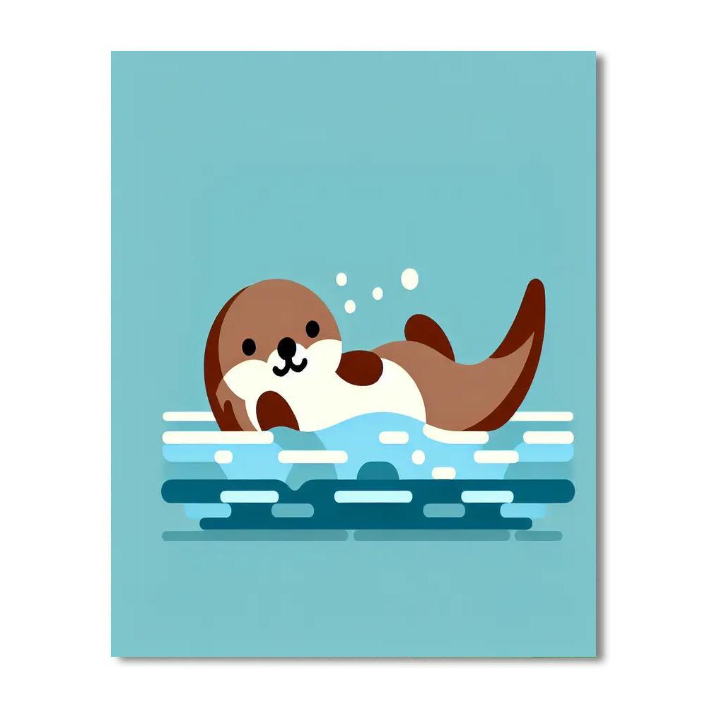 Ocean Otter Odyssey Number Painting