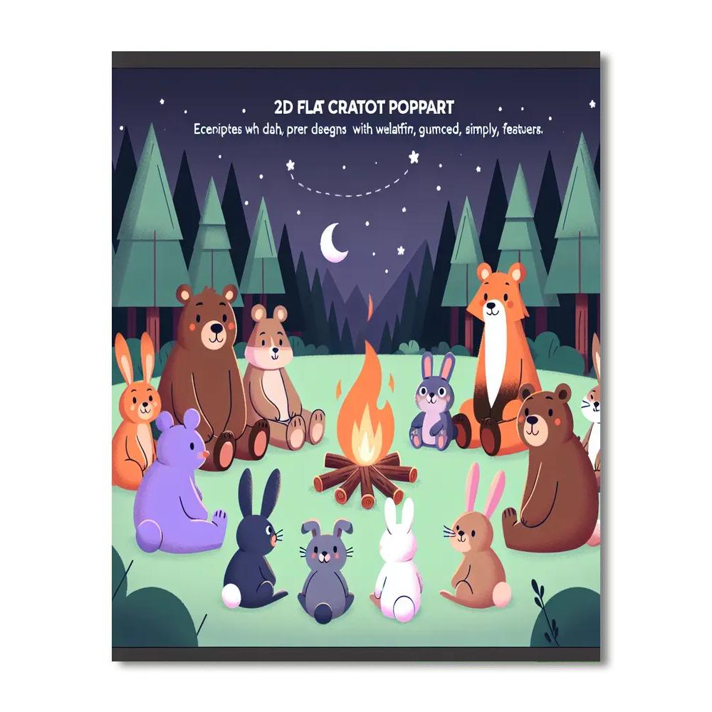 Cheerful Camper Critters Painting By Numbers Kit