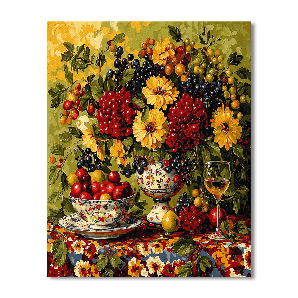Jan Vermeer Inspired Timeless Flora  Paint By Numbers Art