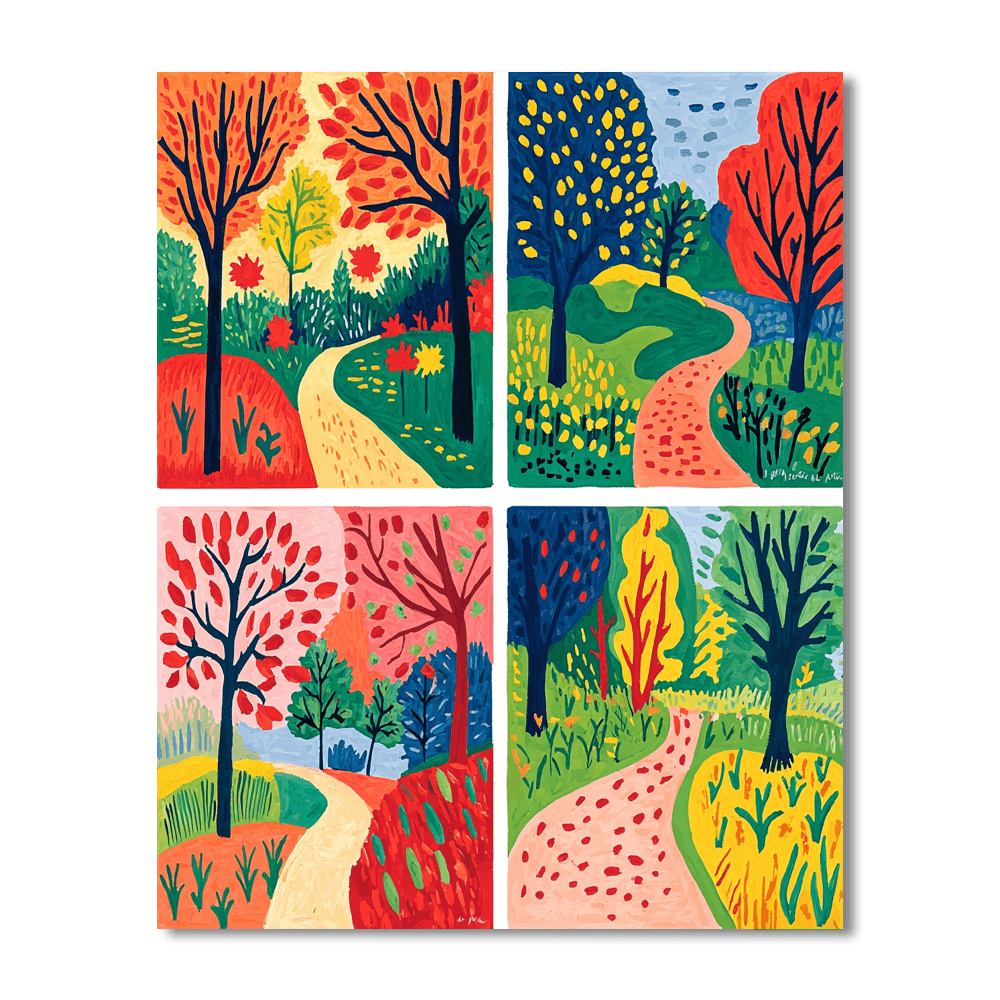 Matisse Inspired Vibrant Seasons  Paint By Number