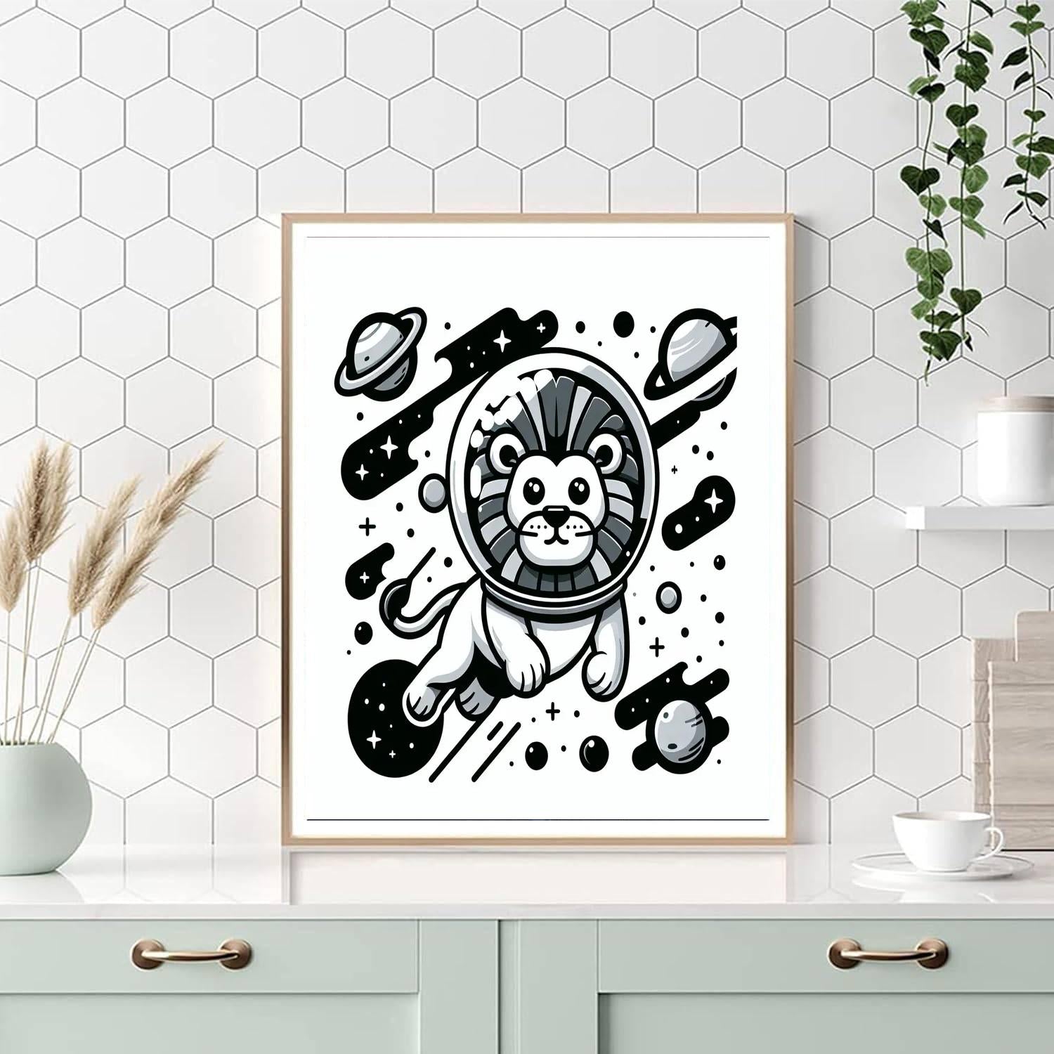 Wondrous Space Lion Voyage Paint By Color