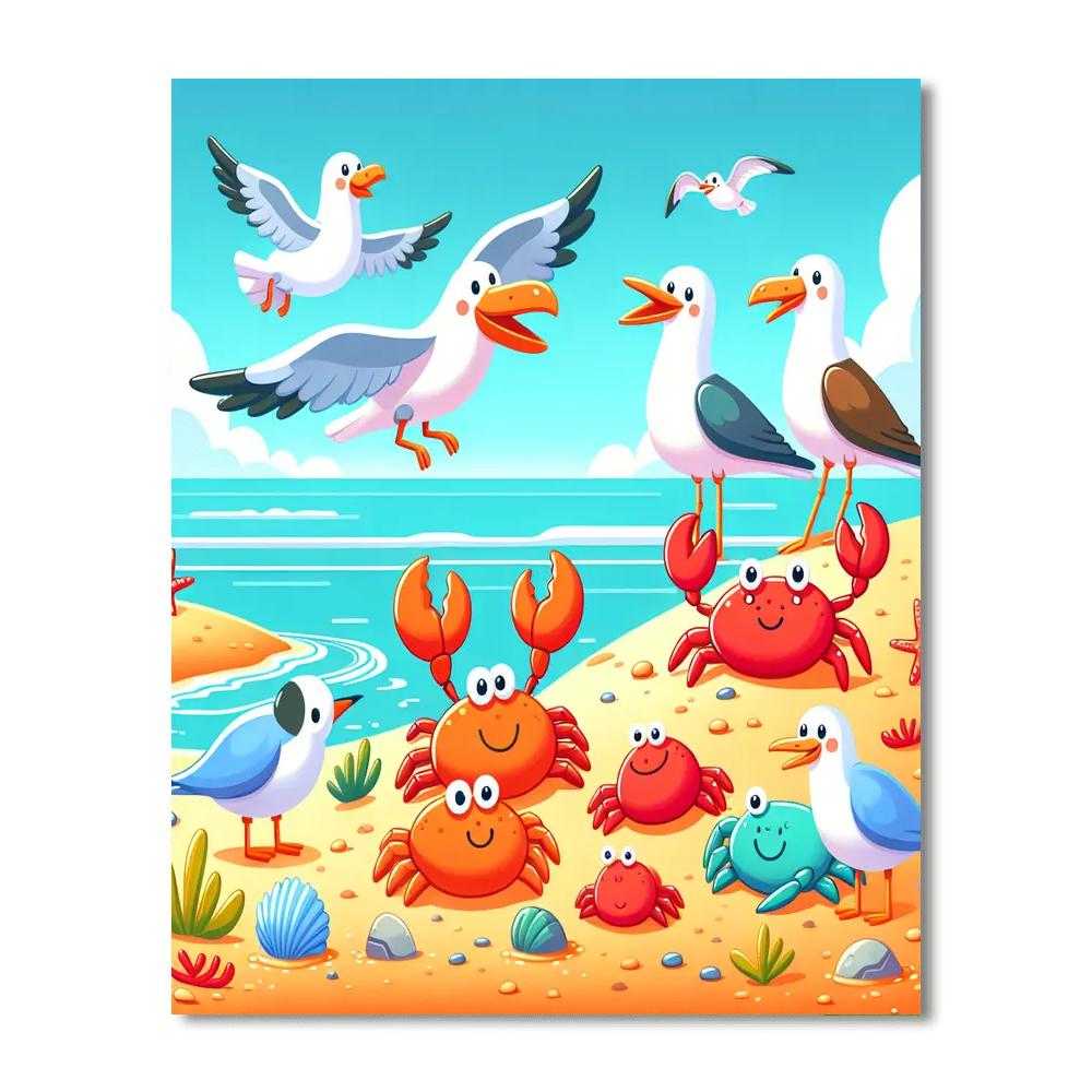 Seaside Safari Paint By Numbers Art