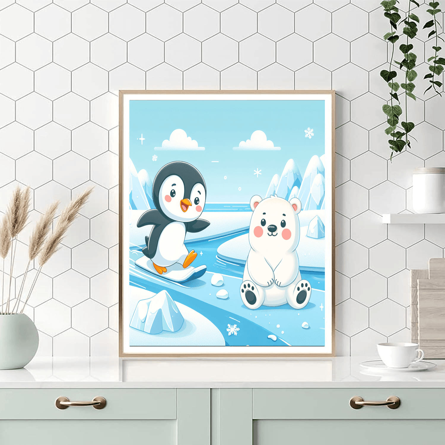 Cool Creatures Of The Arctic Number Painting