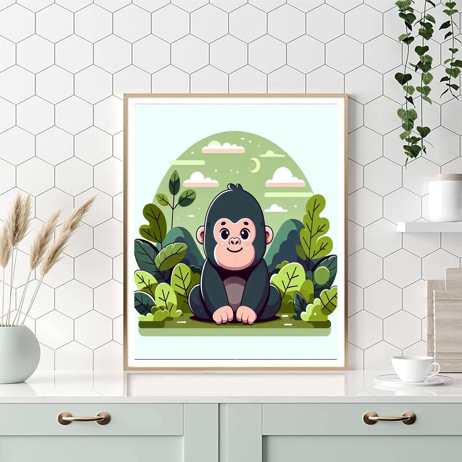 Gentle Gorilla Paint By Color