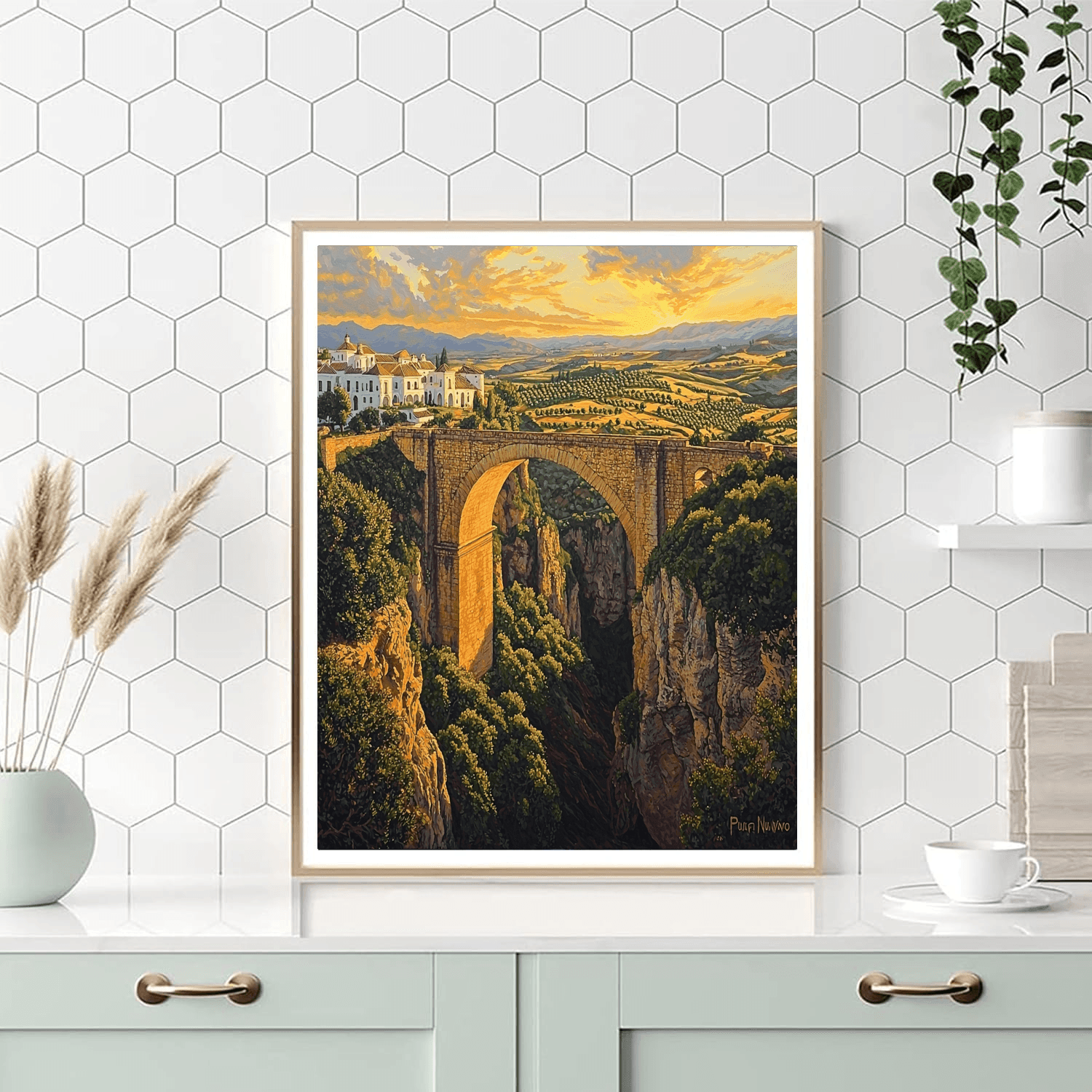 Ronda's Puente Nuevo - Andalusia Paint By Numbers