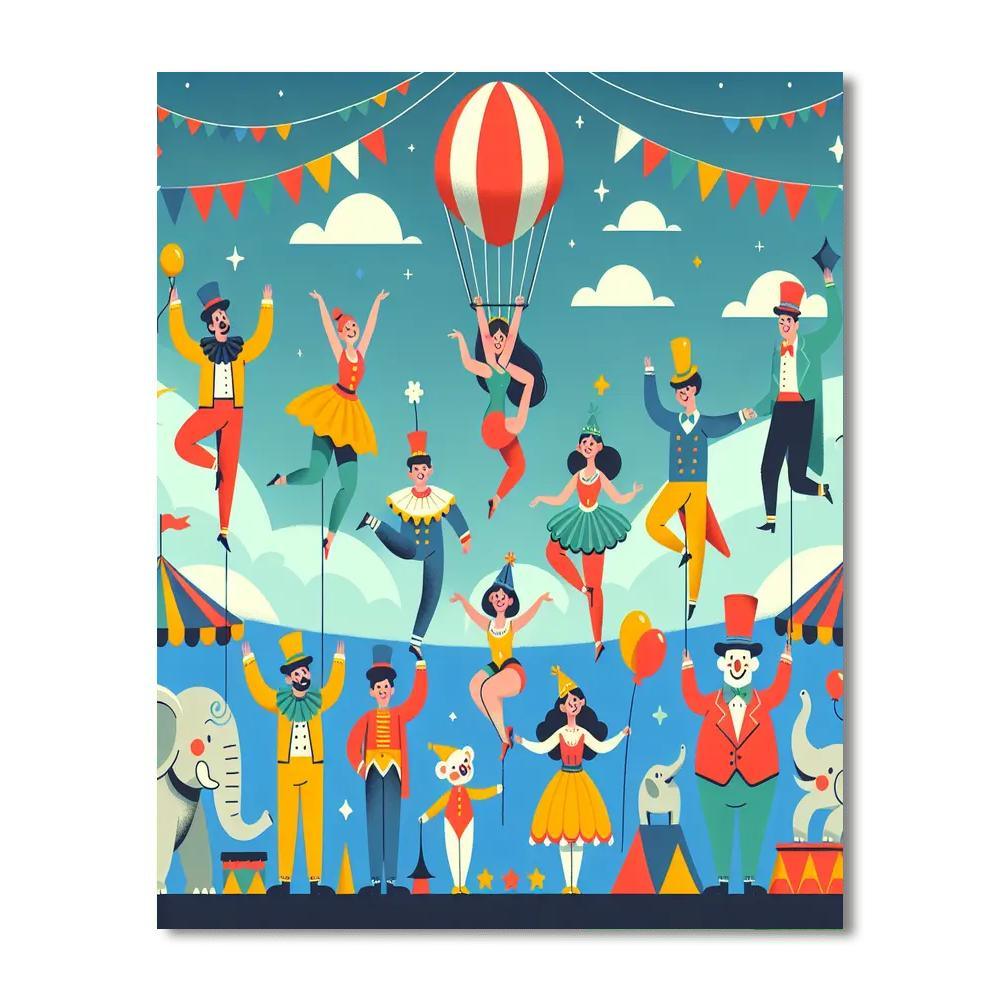 Starlight Circus Parade Paint By Numbers Art