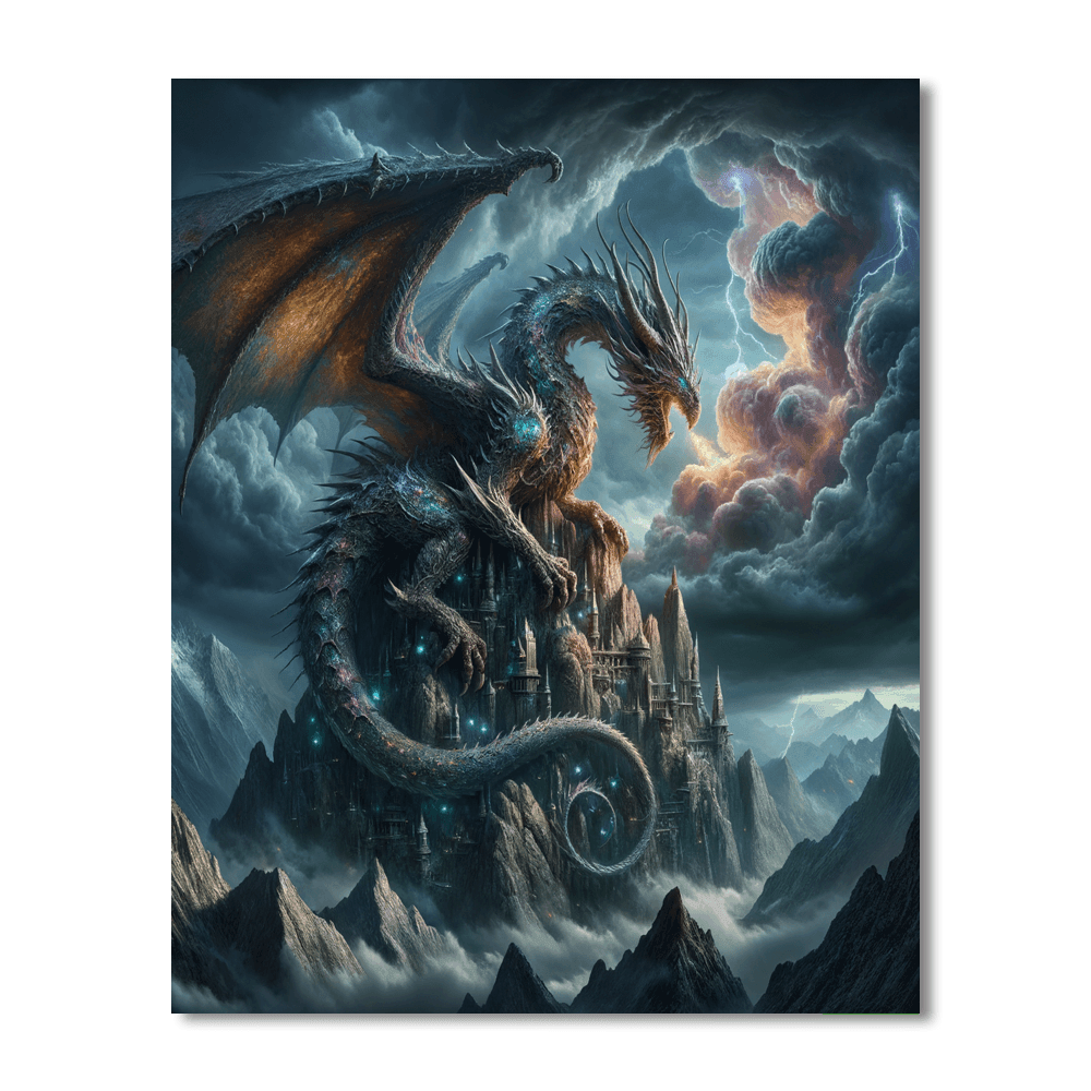 Mystical Dragon's Roost Paint By Numbers