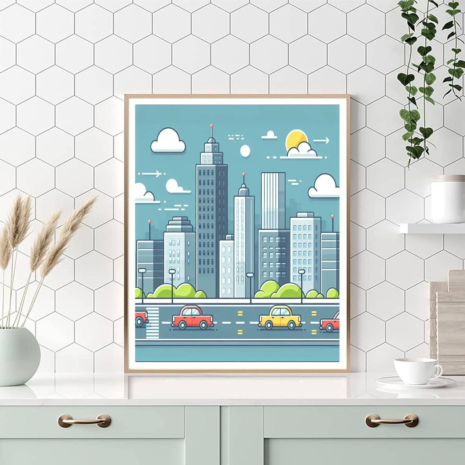 Cityscape Adventure Paint By Numbers