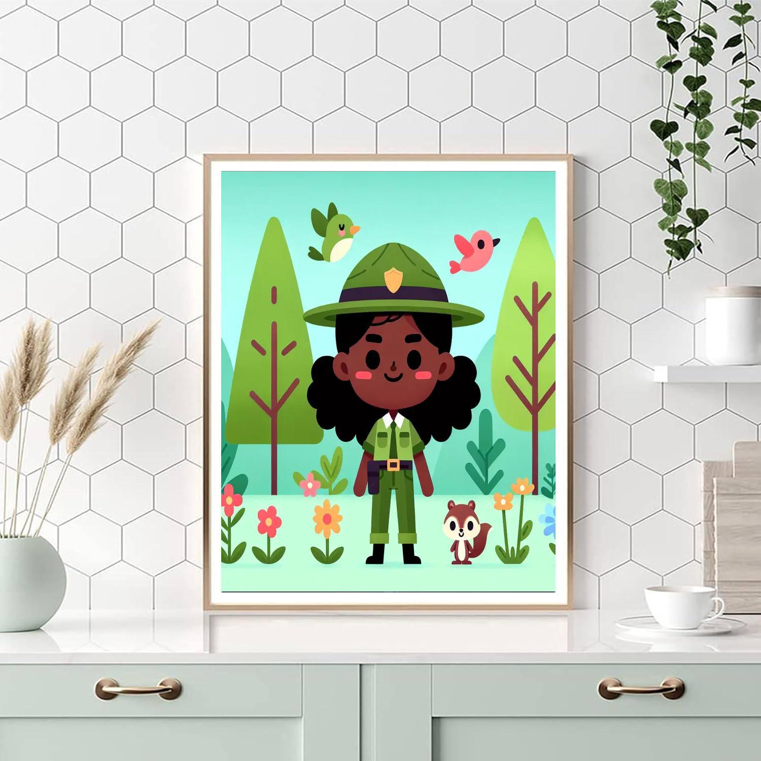 Forest Ranger Adventure Paint By Numbers Art
