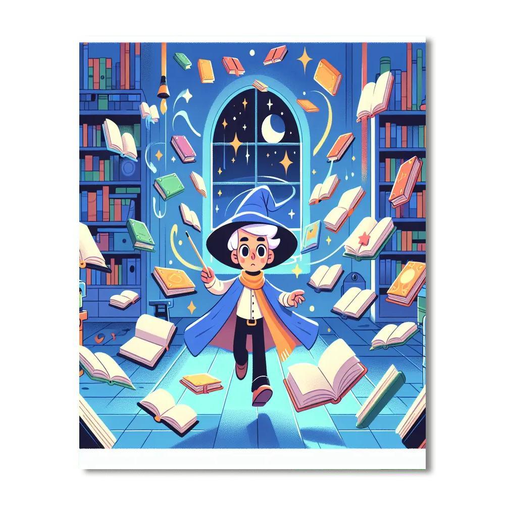 Mystery In The Magic Library Paint By Number