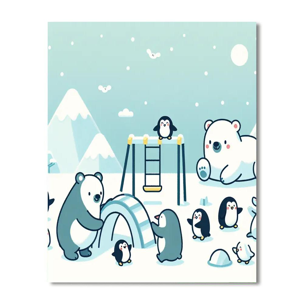 Polar Playground Party Paint By Color