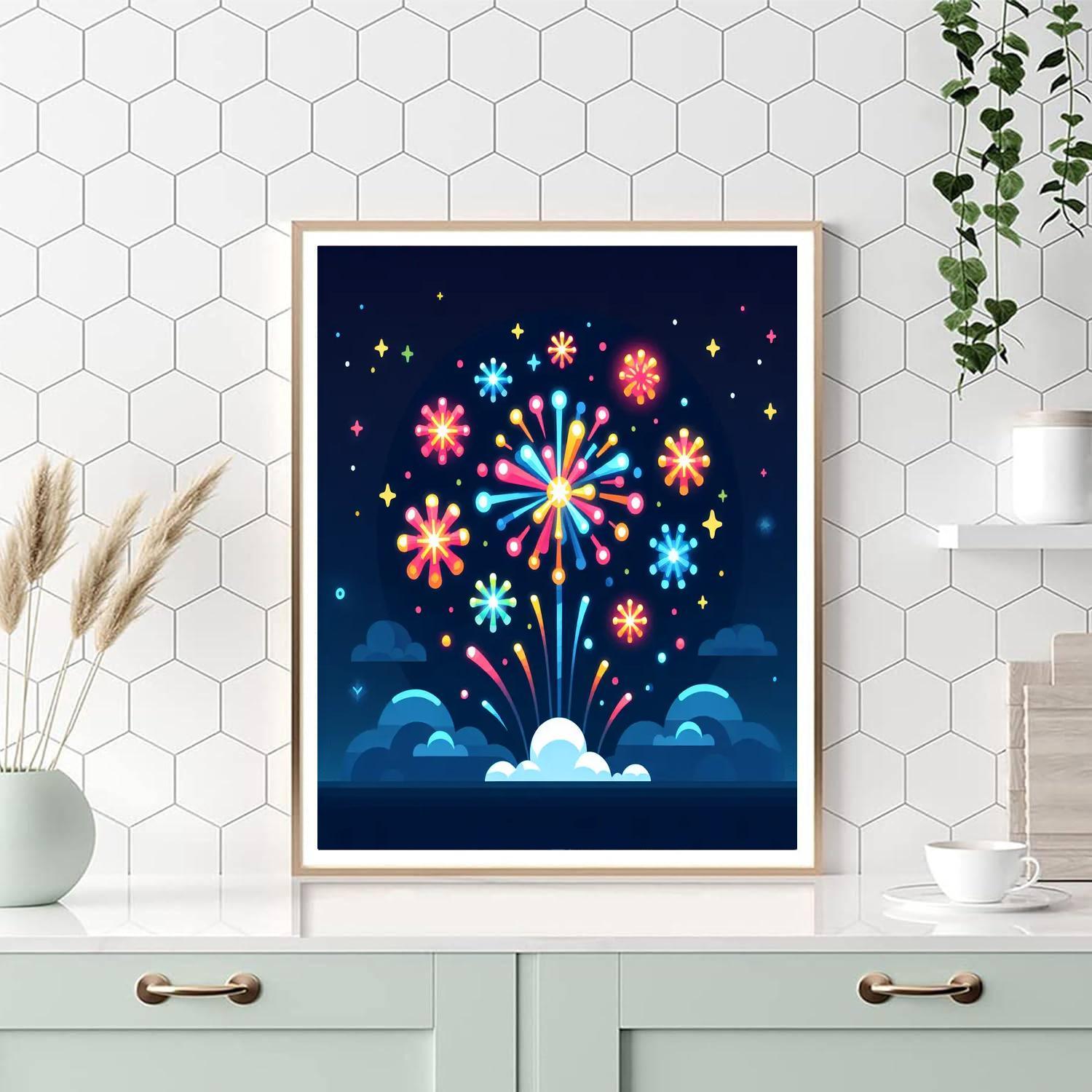 Brilliant Fireworks Painting By Numbers Kit