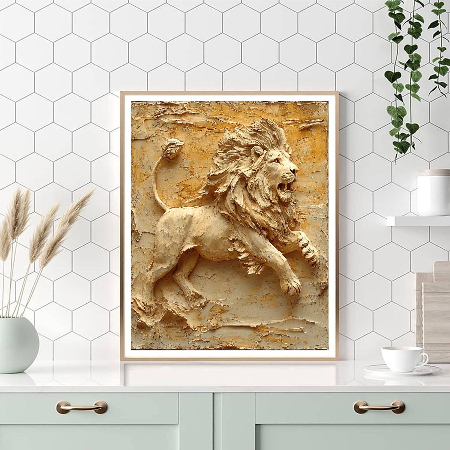 Michelangelo Inspired Majestic Roar  Painting Number Kit