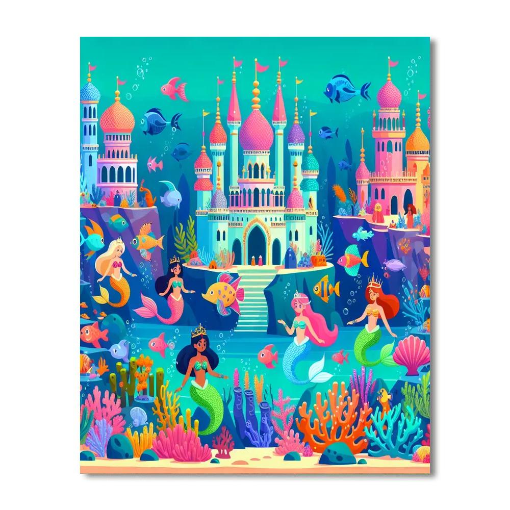 Aquatic Fantasy Kingdom Painting Number Kit