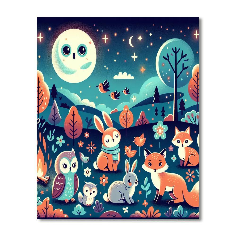 Magical Moonlight Adventure Number Painting