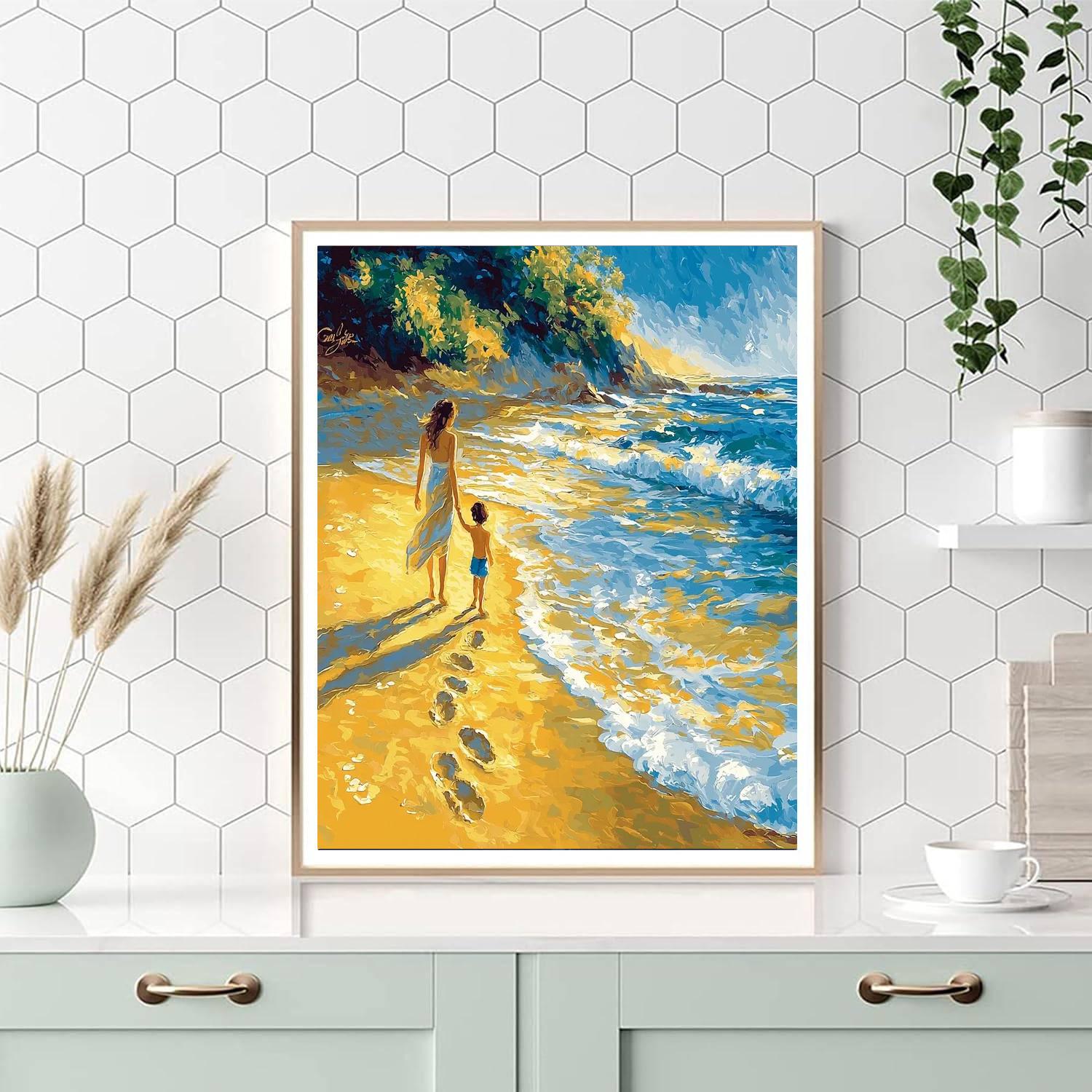 Hand In Hand On The Beach Paint By Numbers Kits