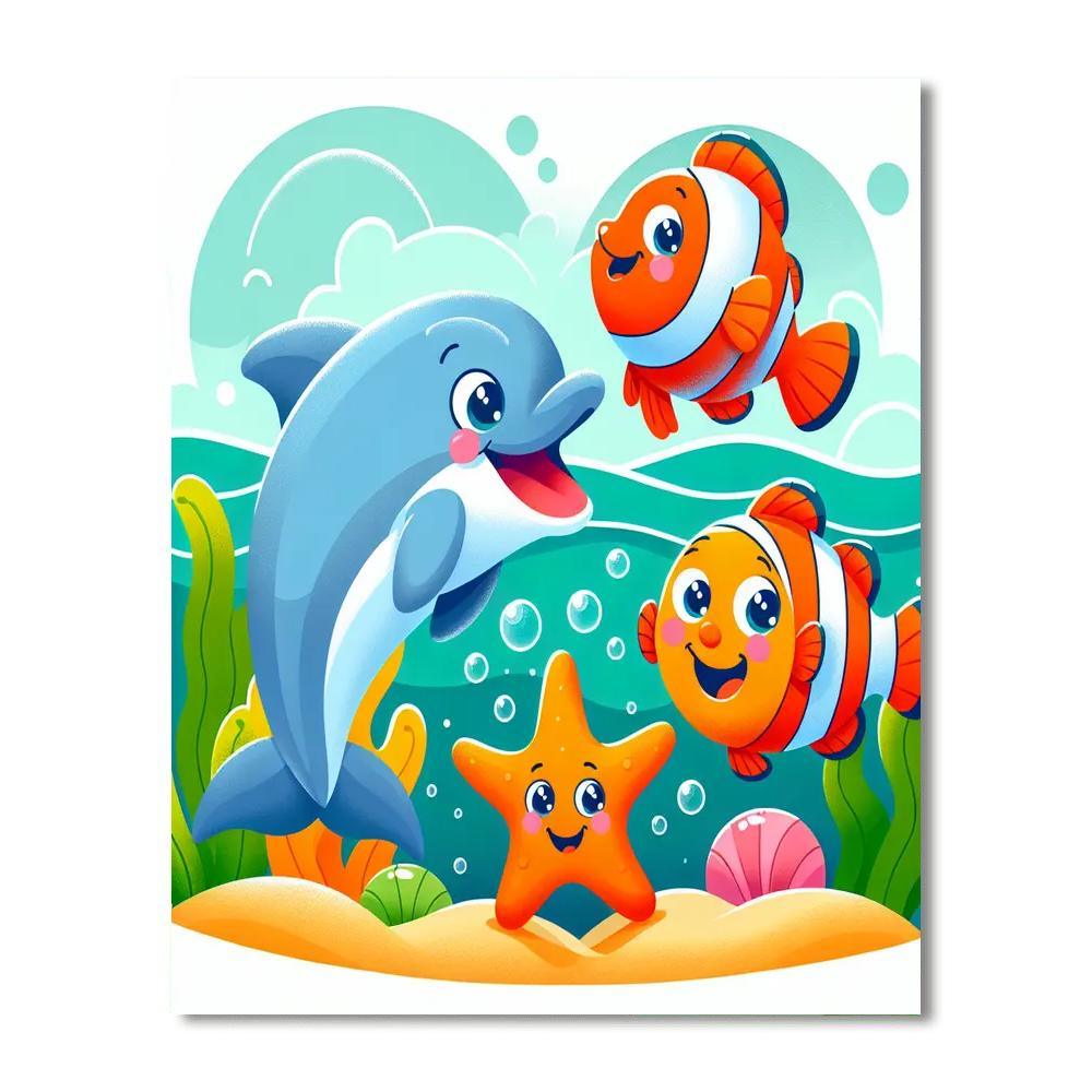 Ocean Friends Party Numbered Painting Kits