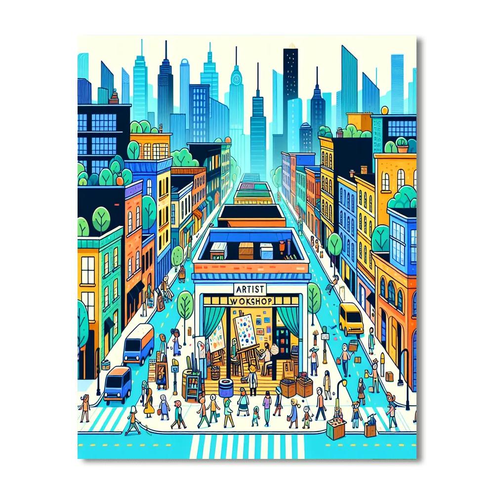 Cityscape Artist Workshop Paint By Number