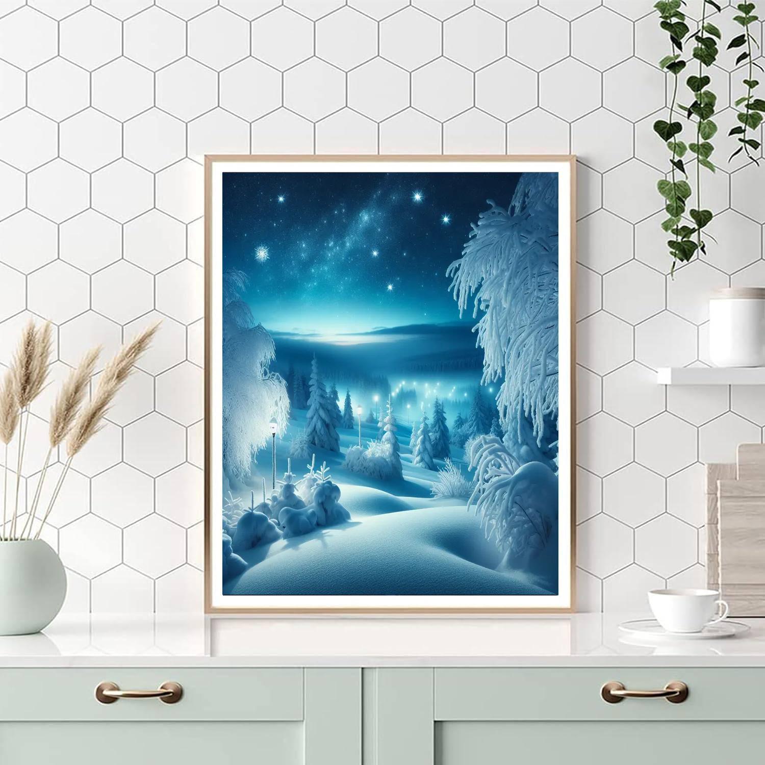 Elegant Winter Evening Paint By Numbers Art