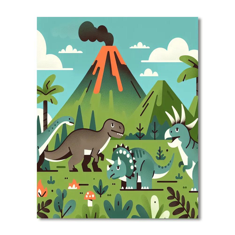 Dinosaurs And Discoveries Numbered Painting Kits