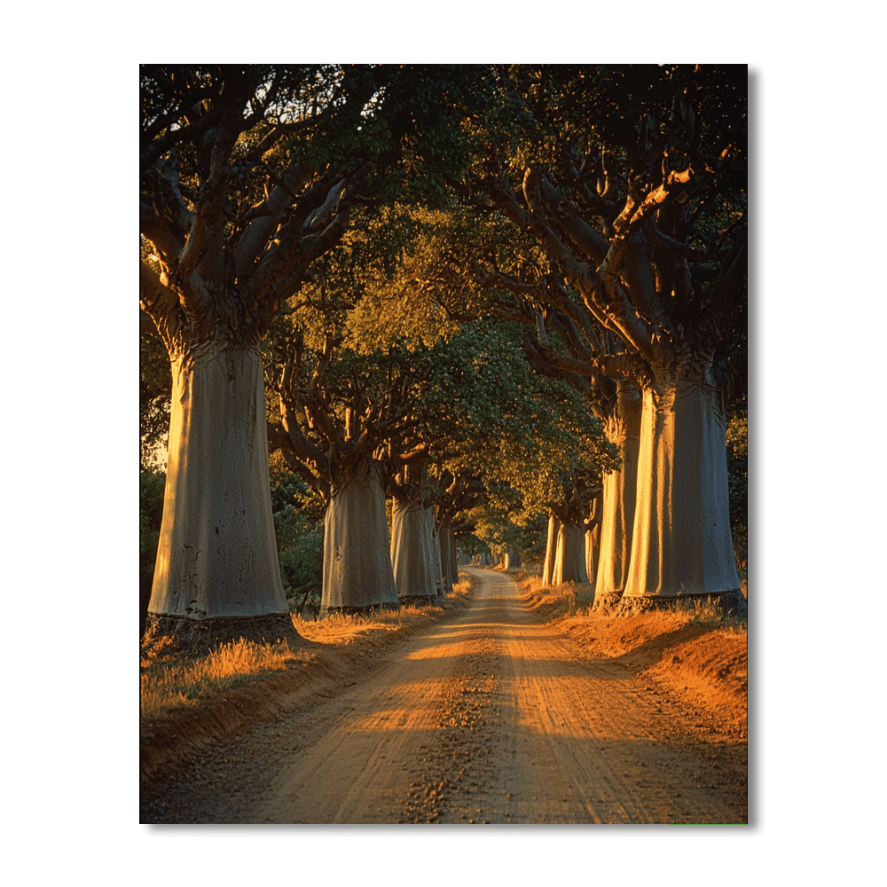 Avenue Of The Baobabs - Madagascar Number Painting