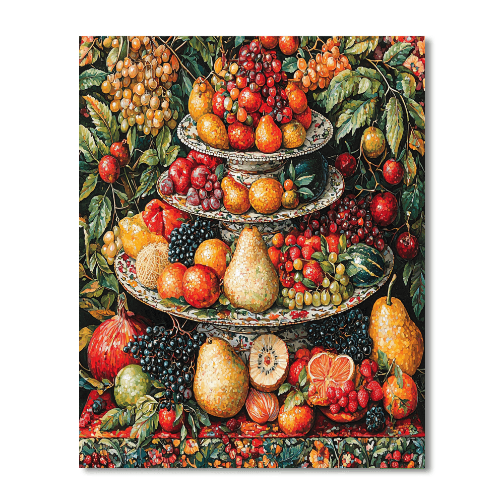 Giuseppe Arcimboldo Inspired Fruitful Bounty Abundance  Painting By Numbers Kit