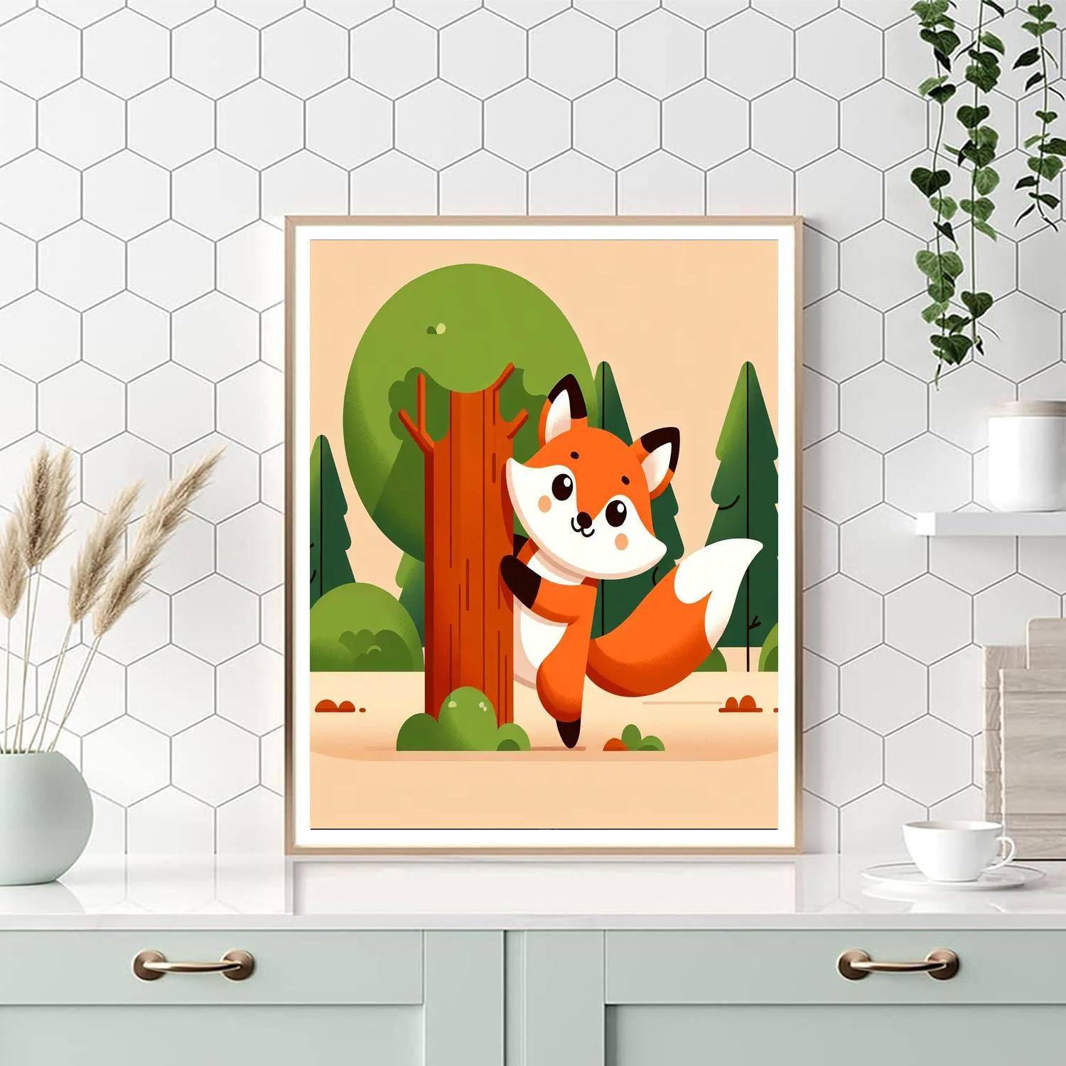 Playful Fox Family Paint By Number
