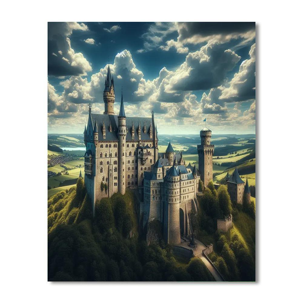 Medieval Castle Elegance Painting By Numbers Kit