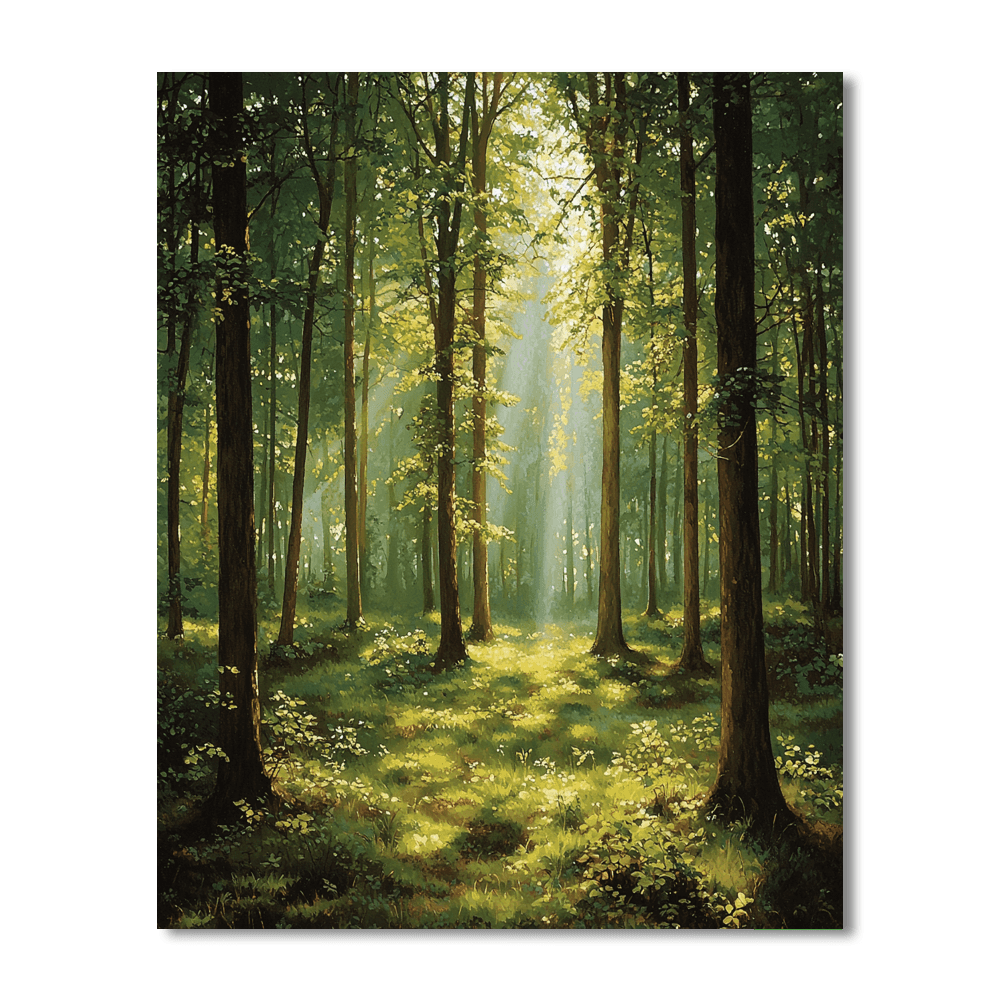 Caspar David Friedrich Inspired Majestic Forest Glade  Paint By Number