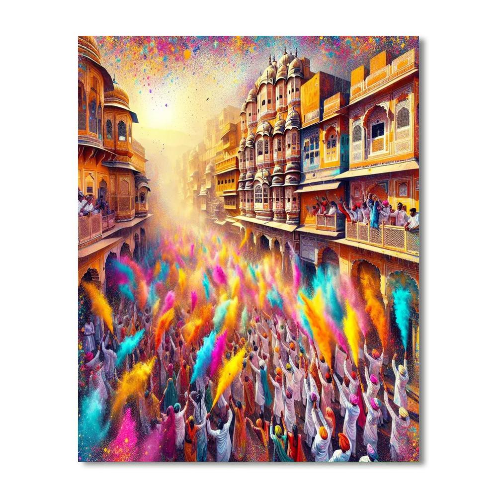 Festival Of Colors - Jaipur, India Paint By Numbers