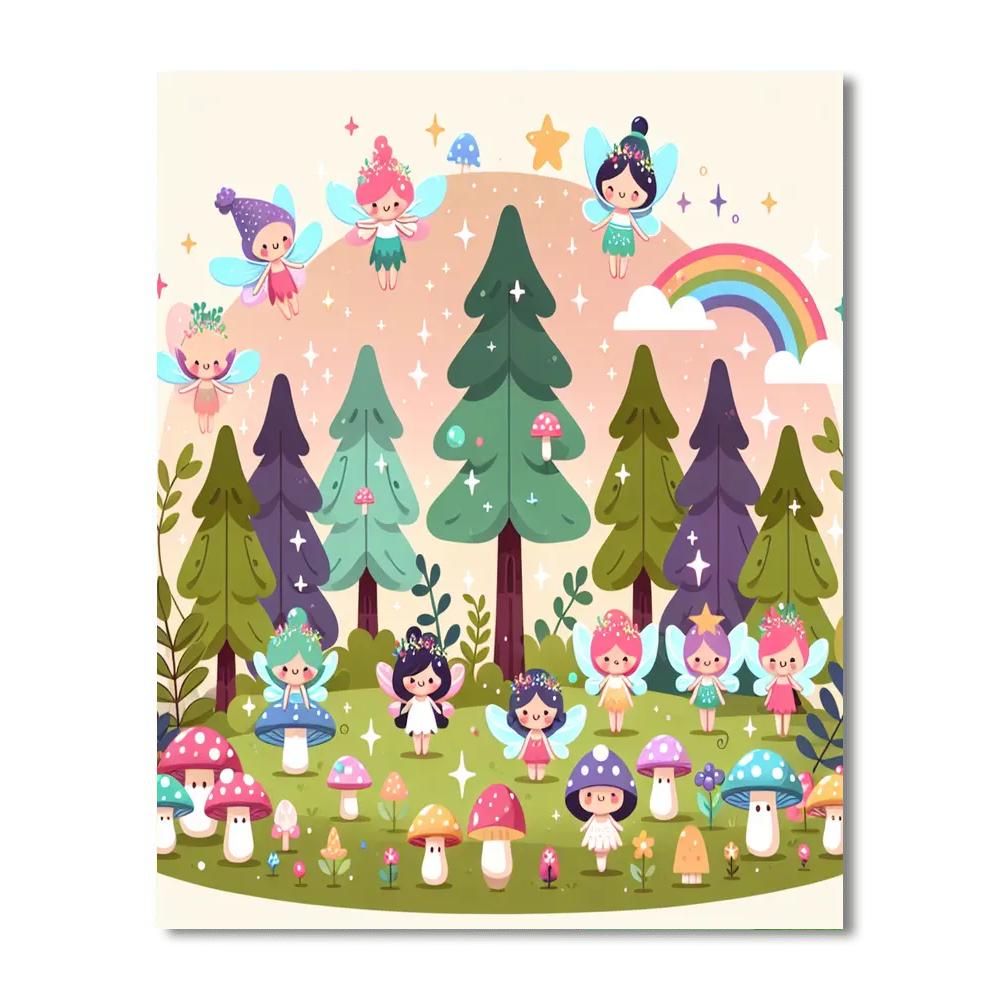 Fantastic Fairyland Forest Paint By Numbers Art