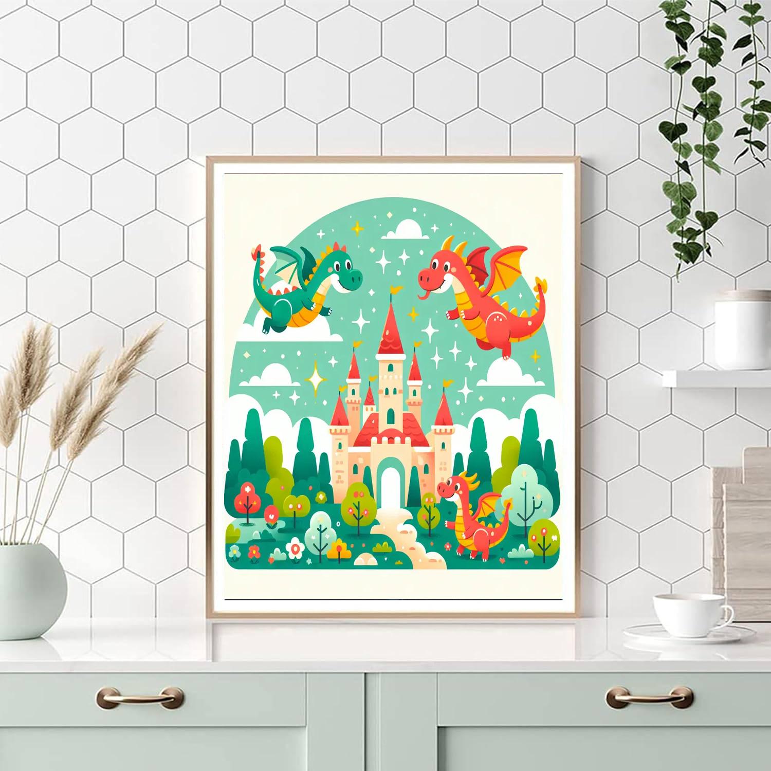 Fantastical Dragon Kingdom Painting Number Kit
