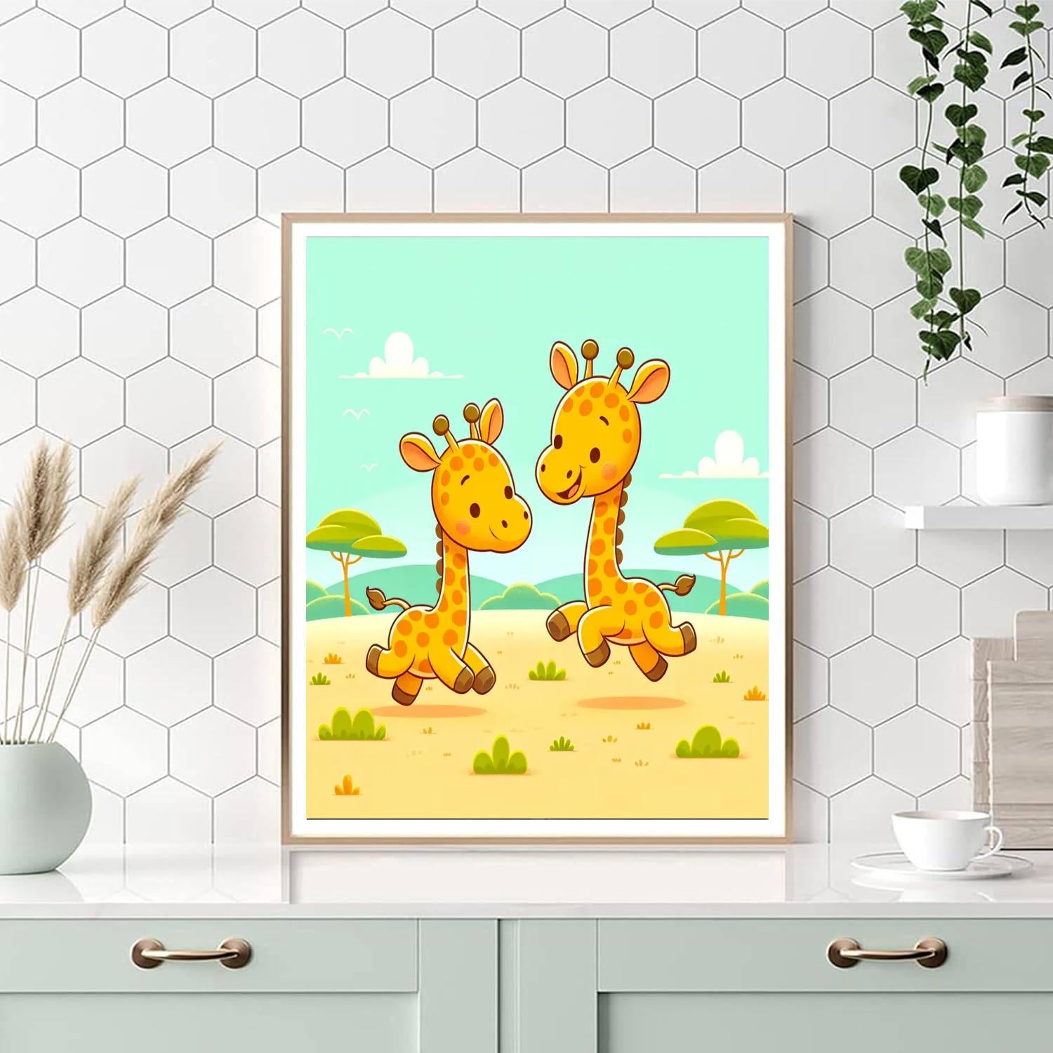 Giggle Giraffes Number Painting