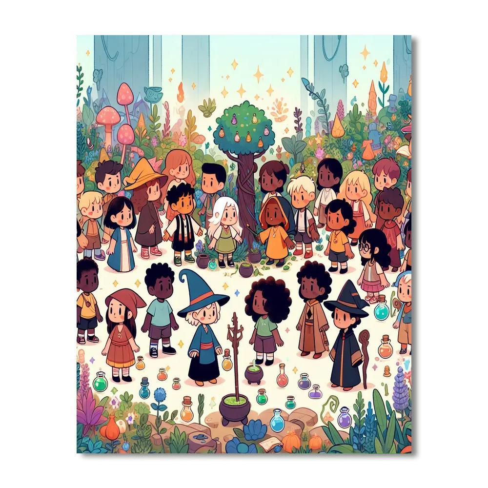 Wizard's Enchanted Garden Numbered Painting Kits