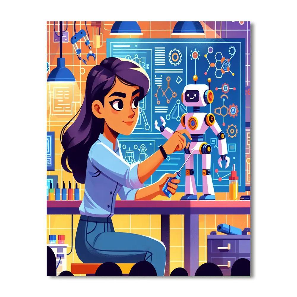 Robot Workshop Laboratory Painting Number Kit