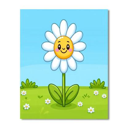 Delightful Daisy Number Painting