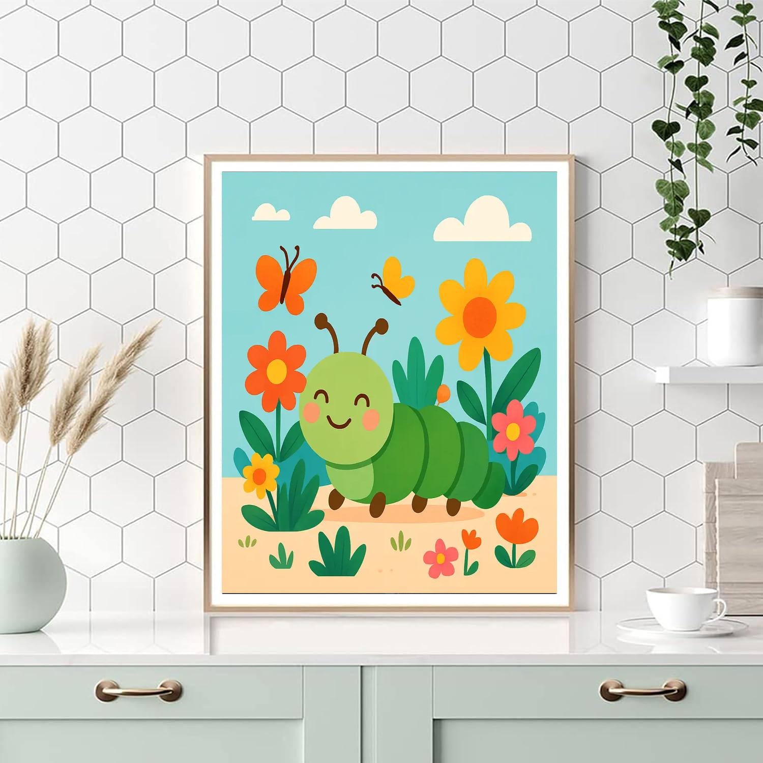 Cute Caterpillar Adventure Numbered Painting Kits