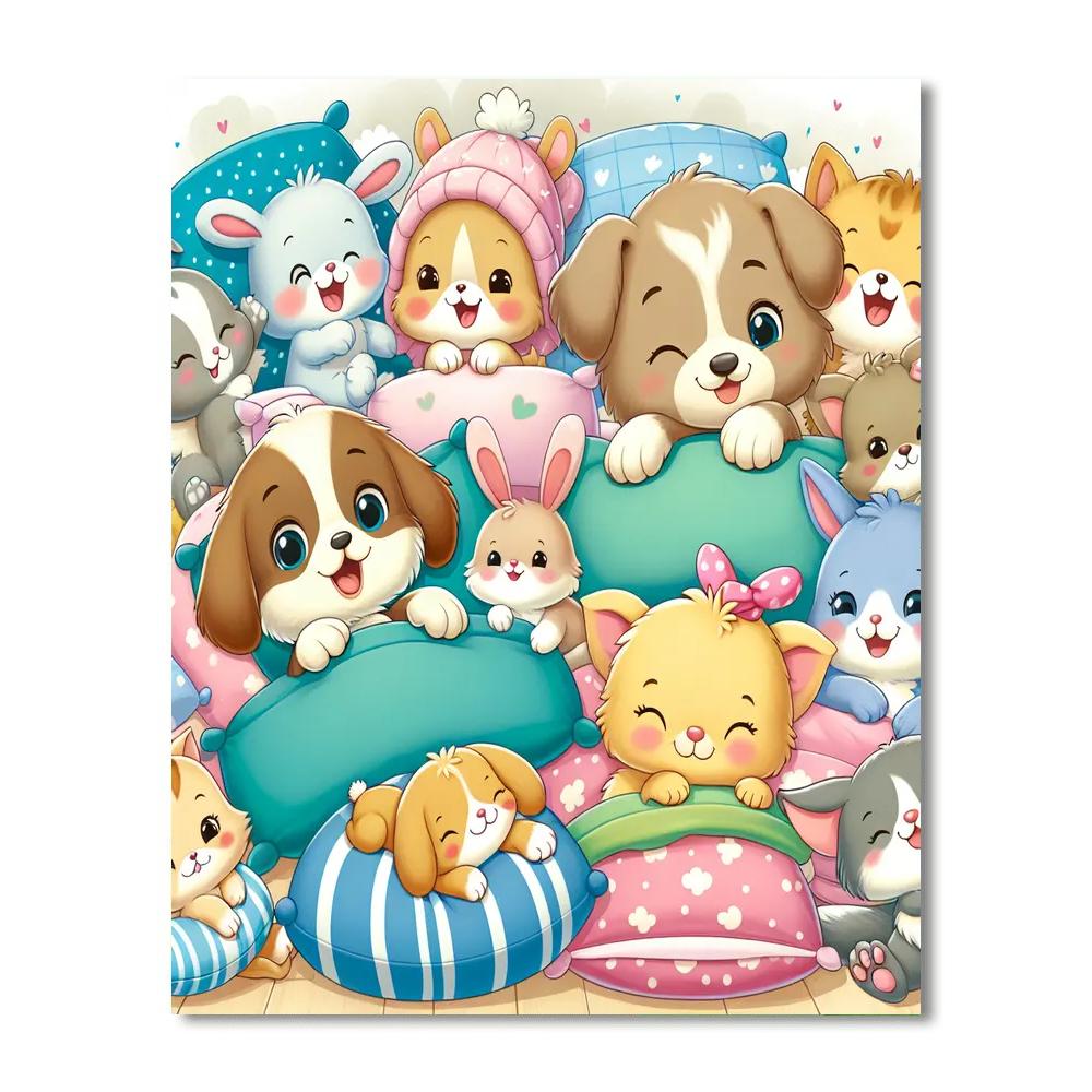 Cozy Cuddle Party Paint By Number