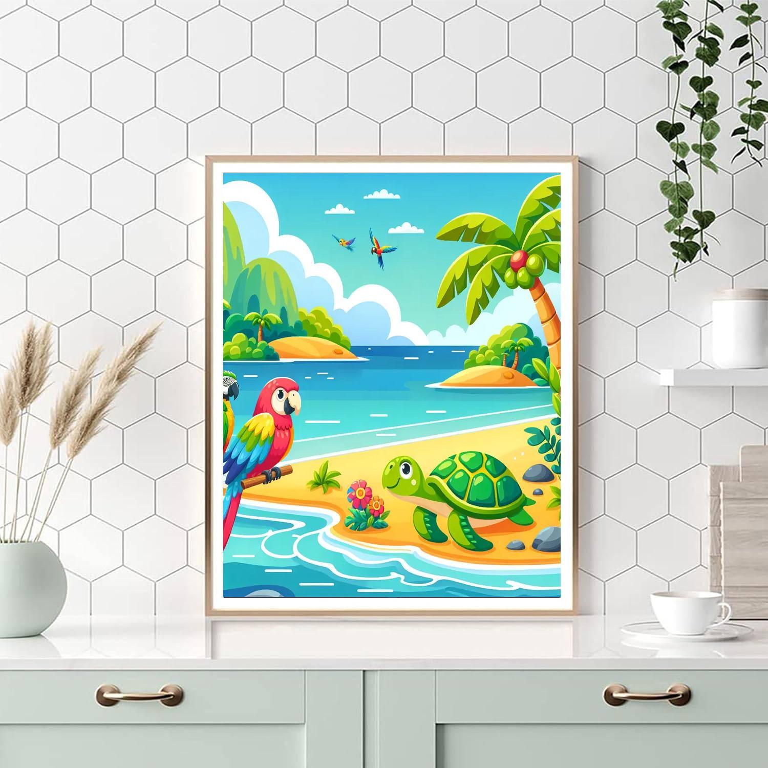 Tropical Island Paint By Number