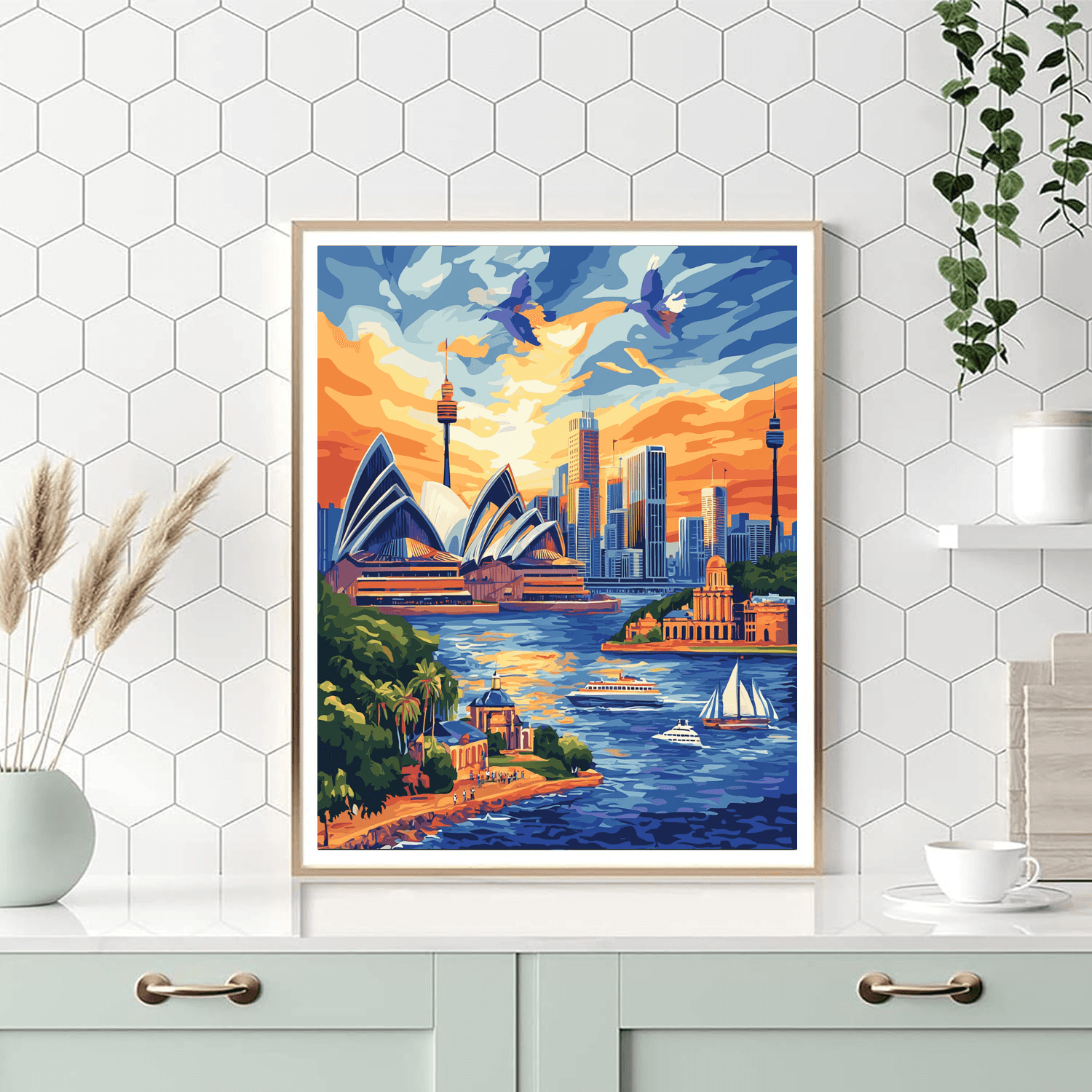 Graphic Design Style Inspired Vintage Travel Adventures  Paint By Numbers Kits