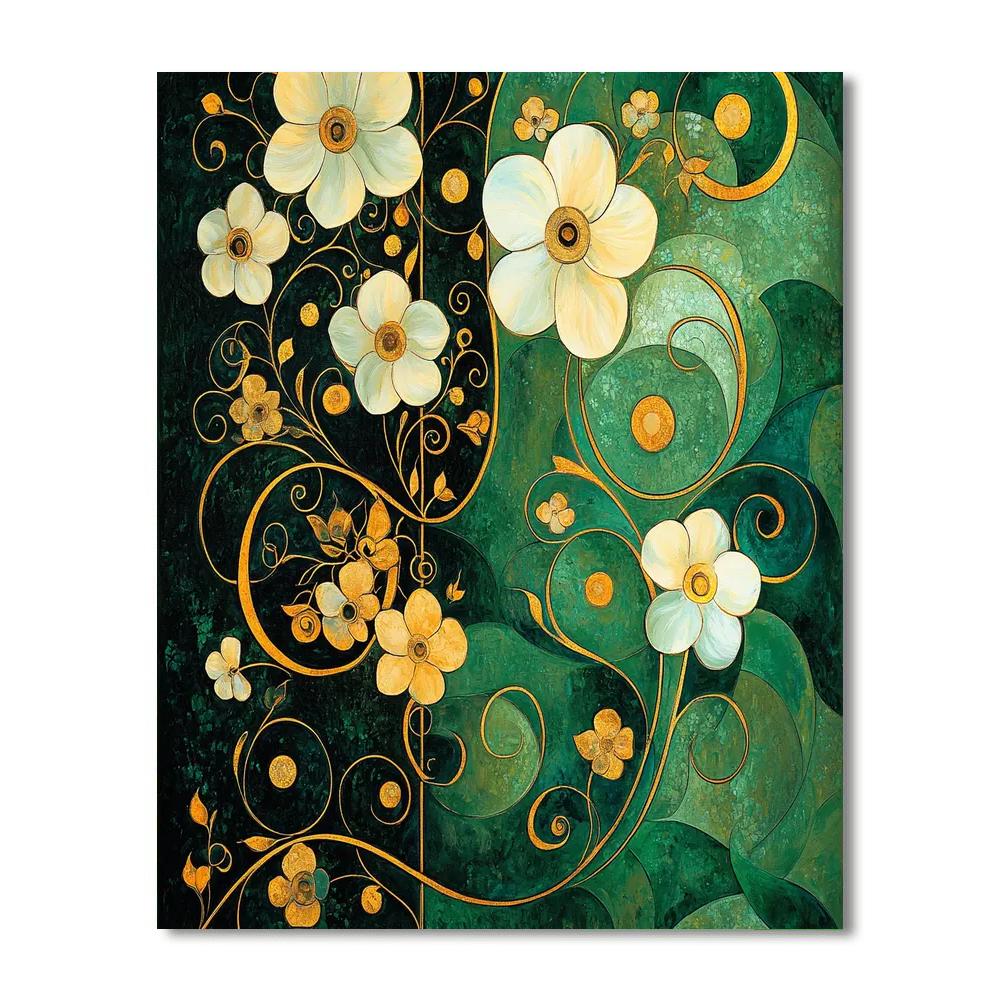 Gustav Klimt Inspired Golden Garden Of Serenity  Paint By Numbers Kits