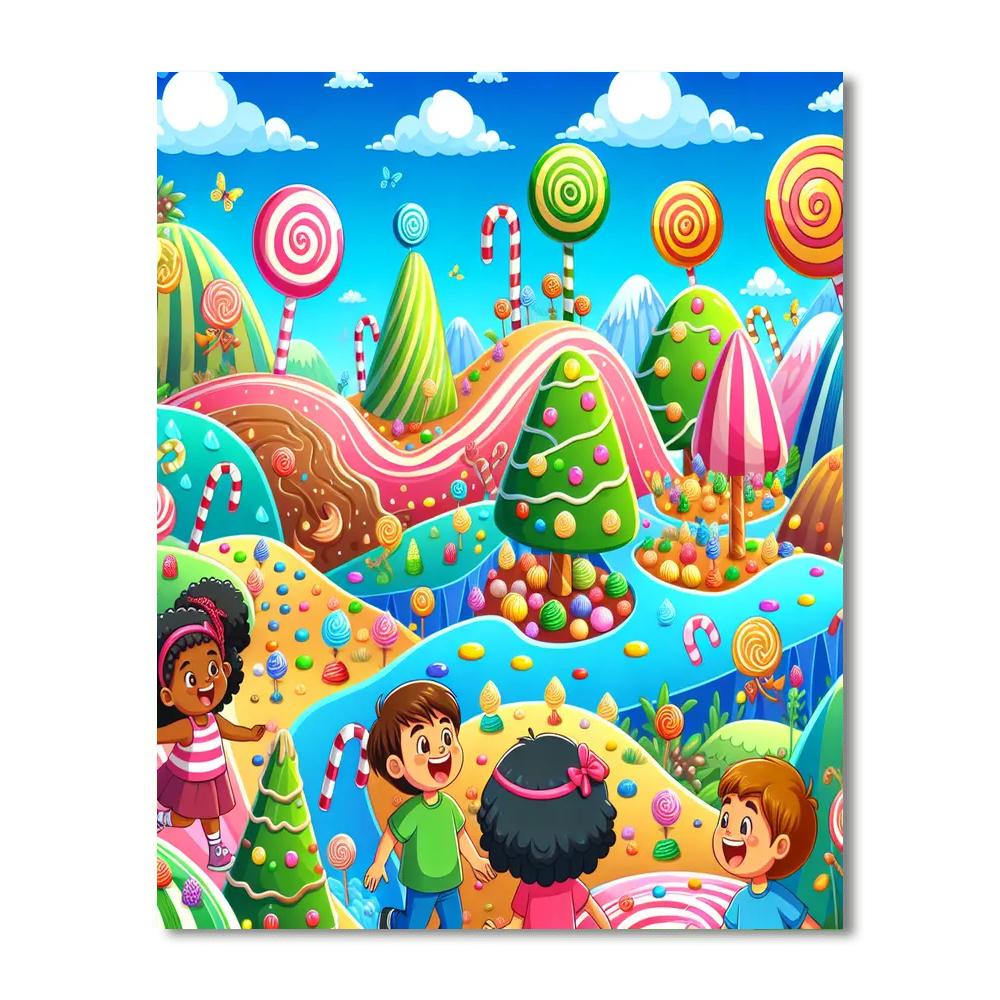 Adventure In The Candyland Painting By Numbers Kit