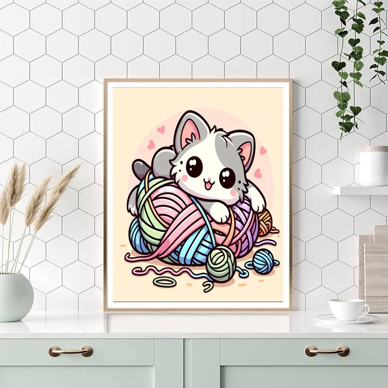 Silly Kitten Number Painting