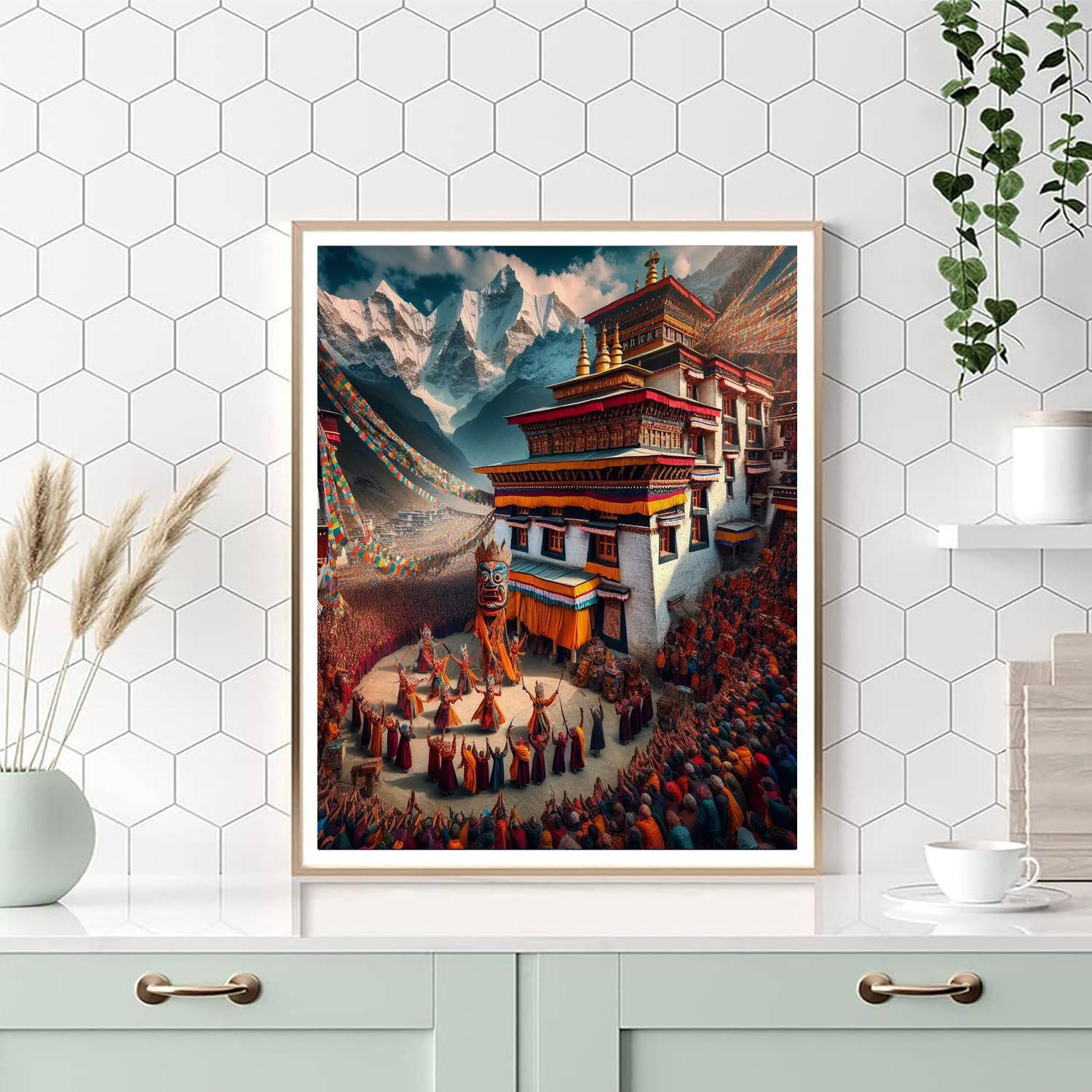 Hemis Festival - Hemis Monastery, India Number Painting